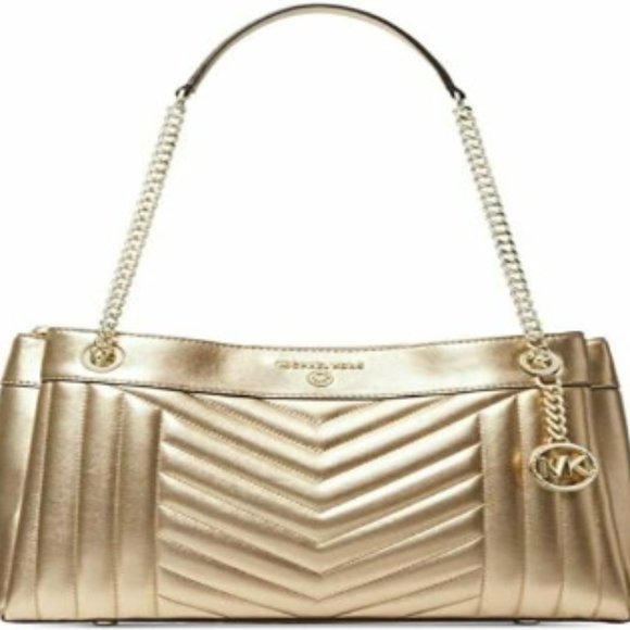 Susan Metallic Shoulder Bag - Size Medium